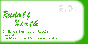 rudolf wirth business card